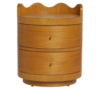 A wooden nightstand