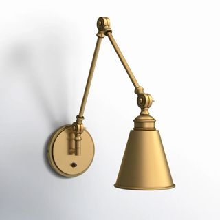 brass swing arm wall sconce