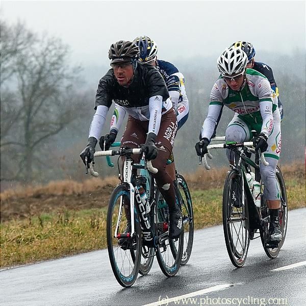 S&eacute;bastien Minard (Ag2r) leads the four-man break.