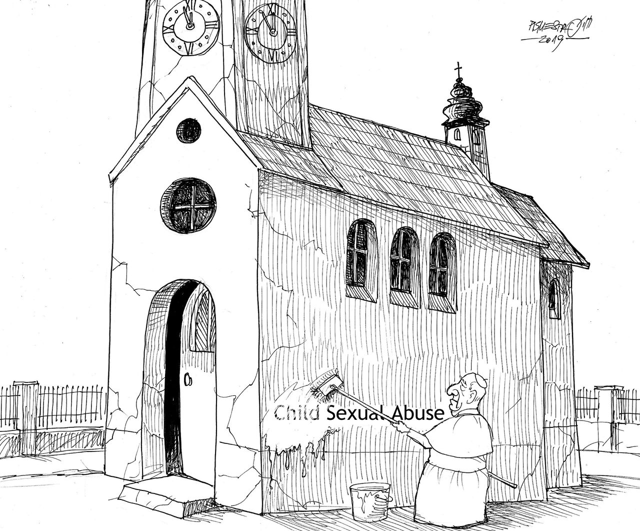 Editorial Cartoon World Vatican child sexual abuse cover up