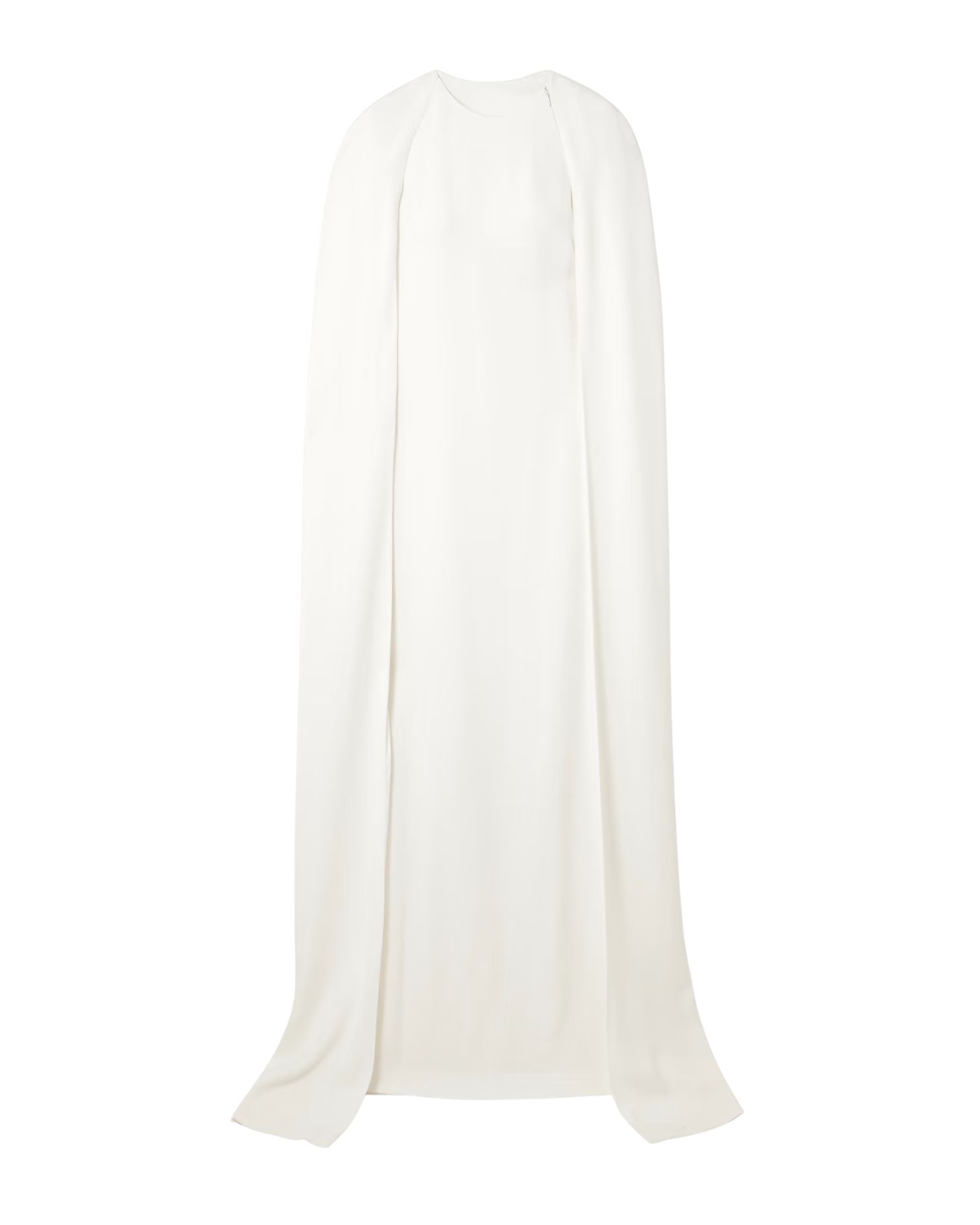 Cape-Effect Stretch-Cady Gown