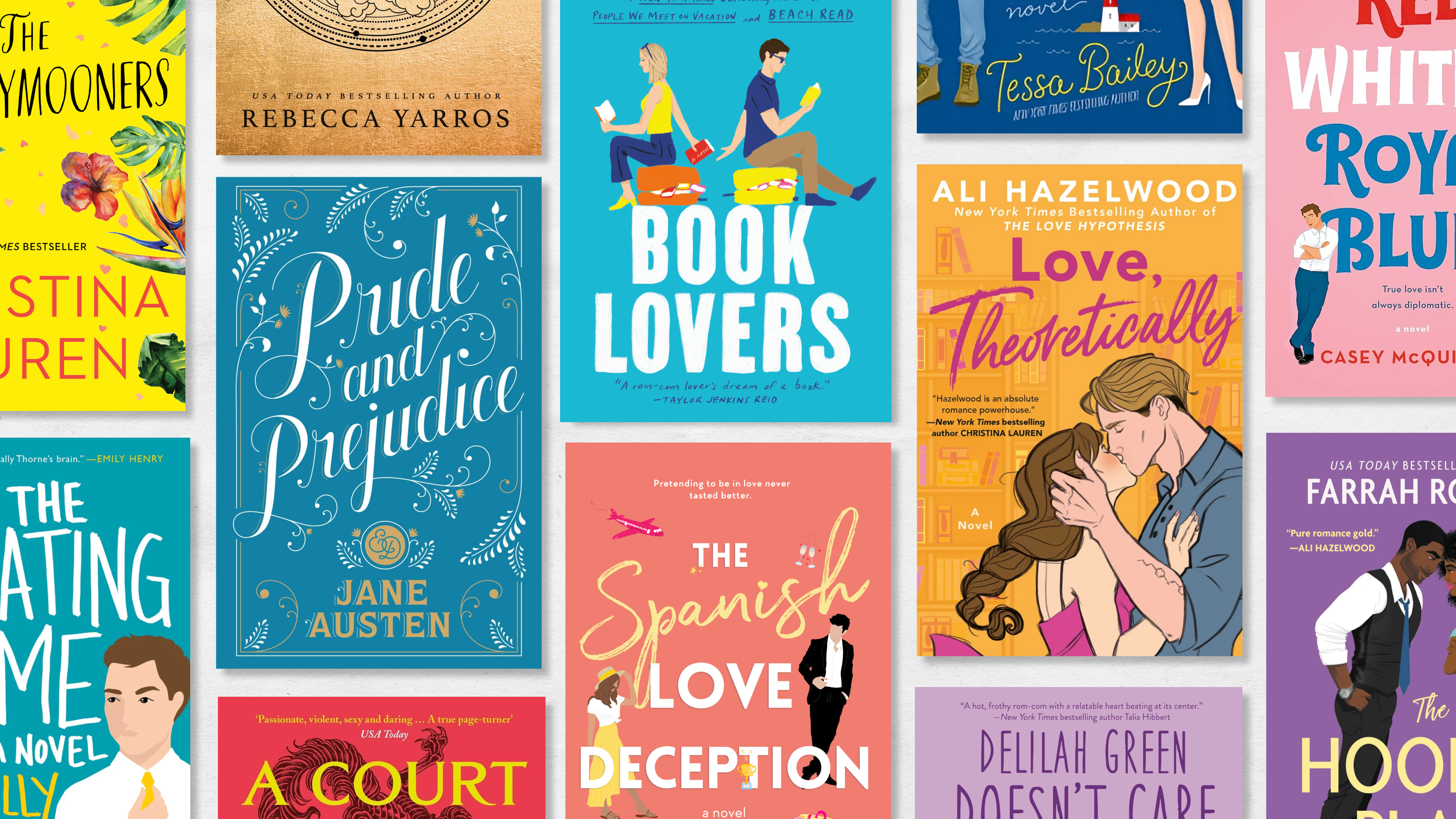 a collage of the best enemies to lovers romance trope books