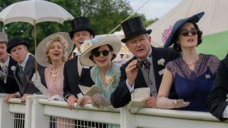 The cast of Downton Abbey: The Grand Finale dressed for a day at the races. 
