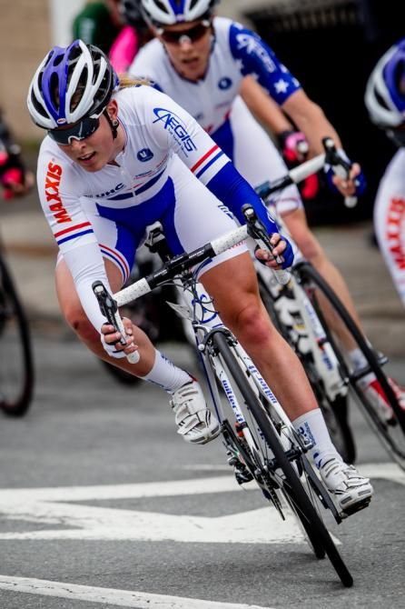 Hannah Barnes (UnitedHeatlhcare) in the UK National Champion stripes.