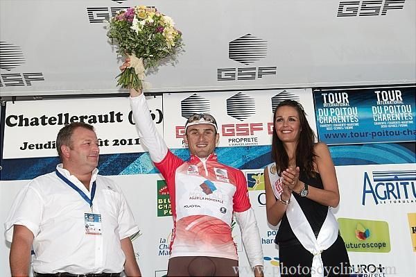 Yuri Kristov was awarded the day's most aggressive rider award.