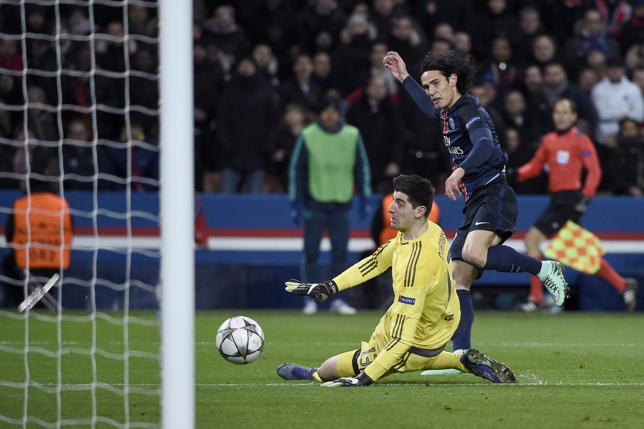 Edinson Cavani Thibault Courtois