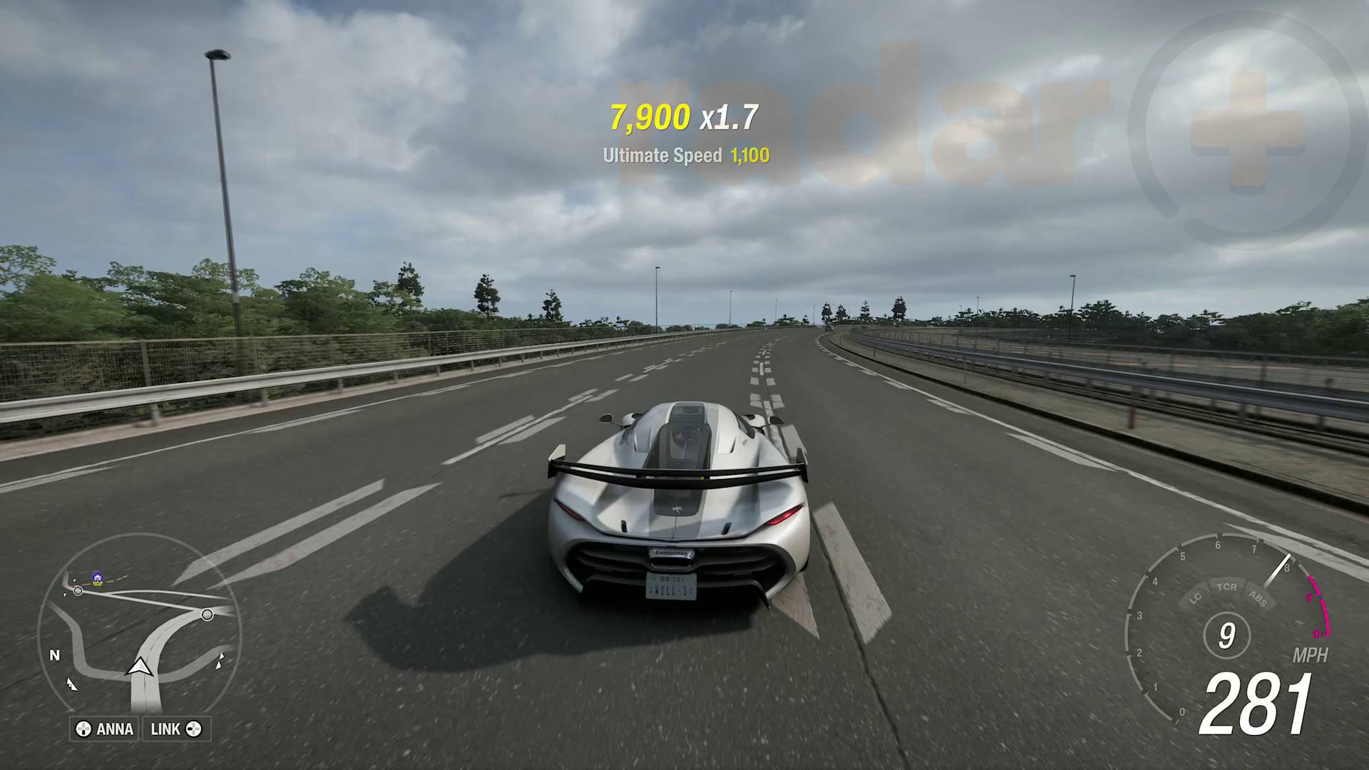 Forza Horizon 6 fastest cars Koenigsegg Jesko driving down japanese highway at 281mph