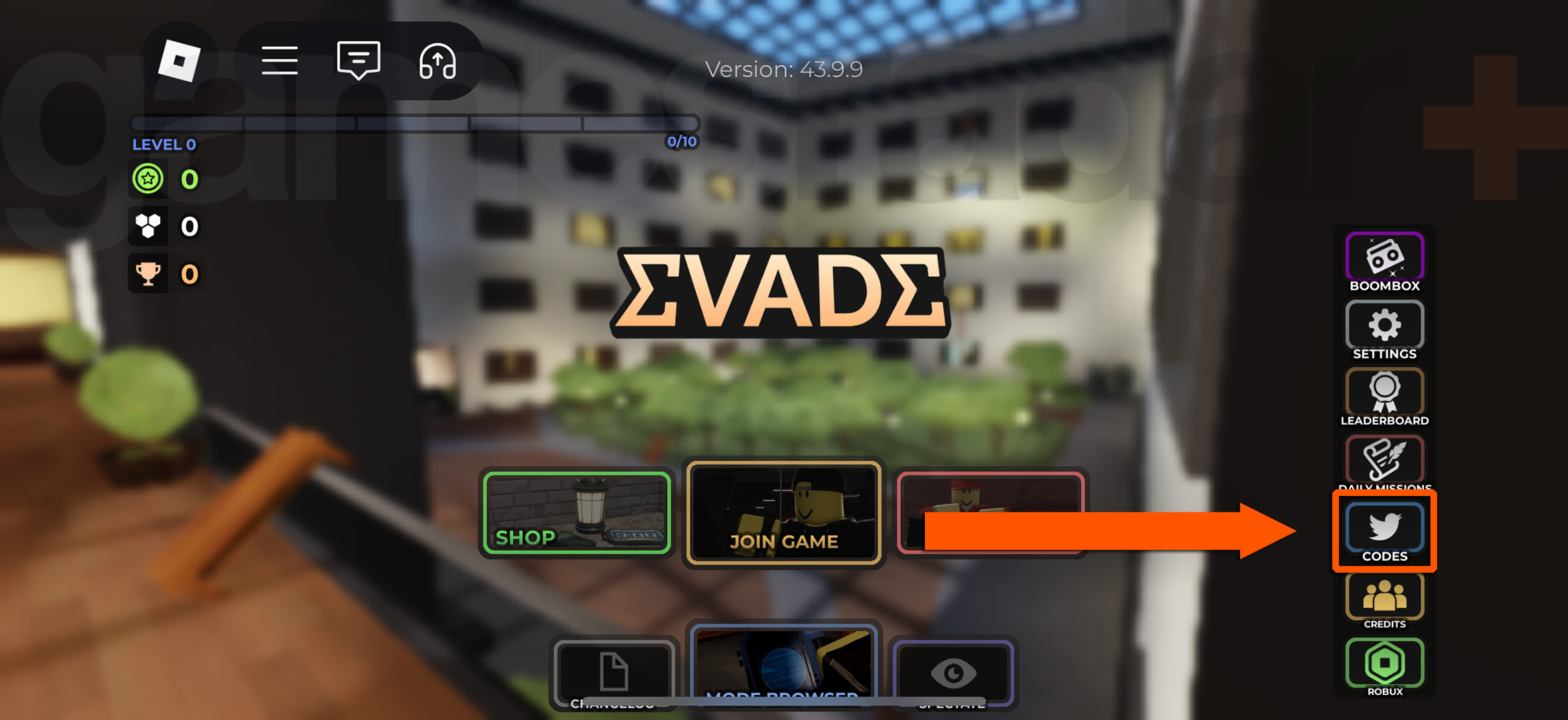 Evade codes