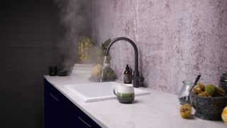 boiling water tap and white sink