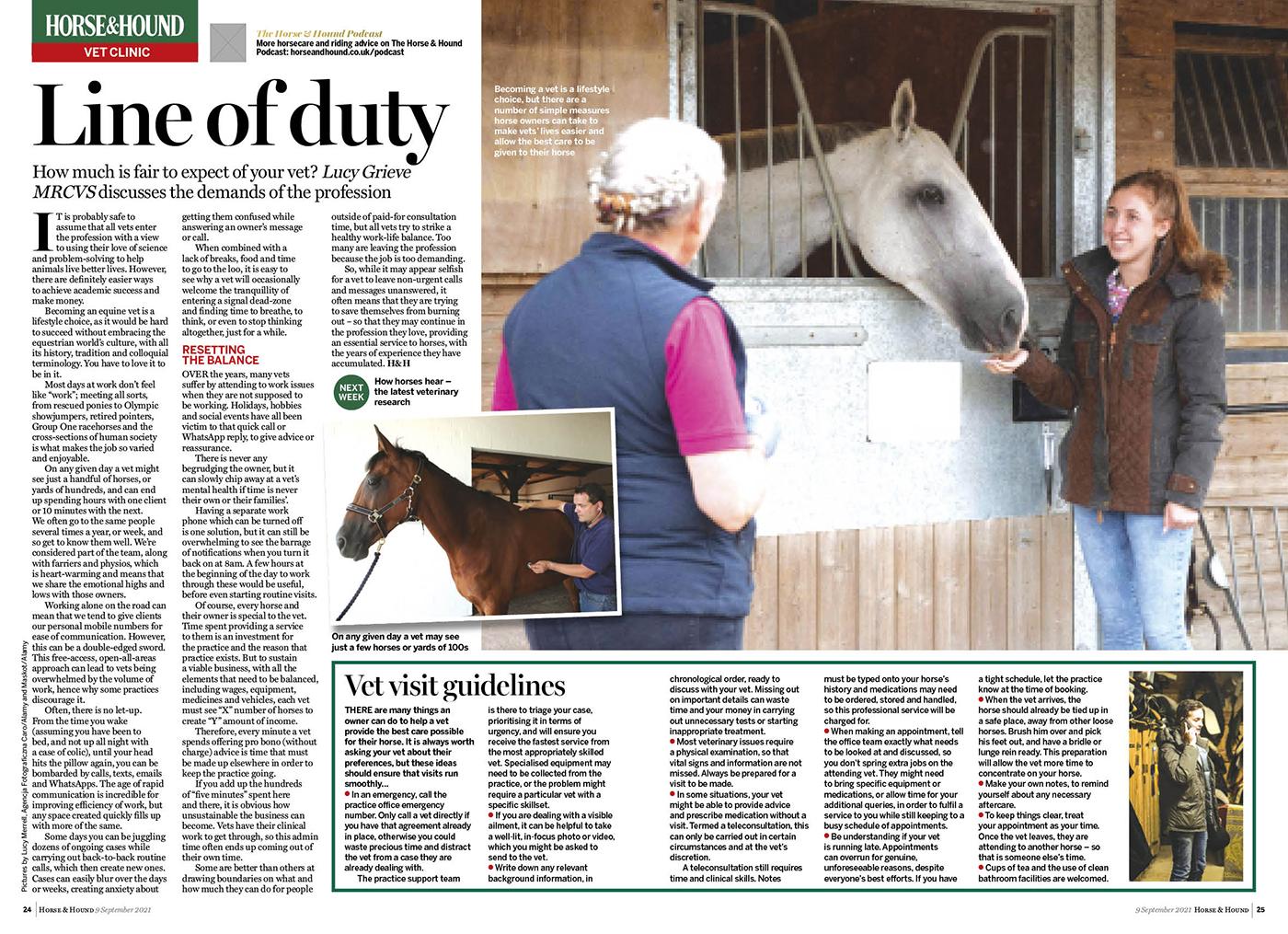 H&amp;amp;H 9 Sept 2021: Vet Clinic