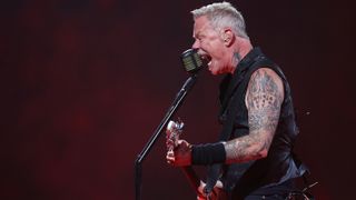 James Hetfield of Metallica performs at State Farm Stadium on September 01, 2023 in Glendale, Arizona