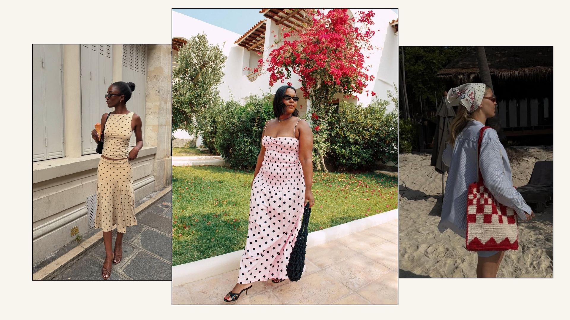 Influencers wearing polka dots