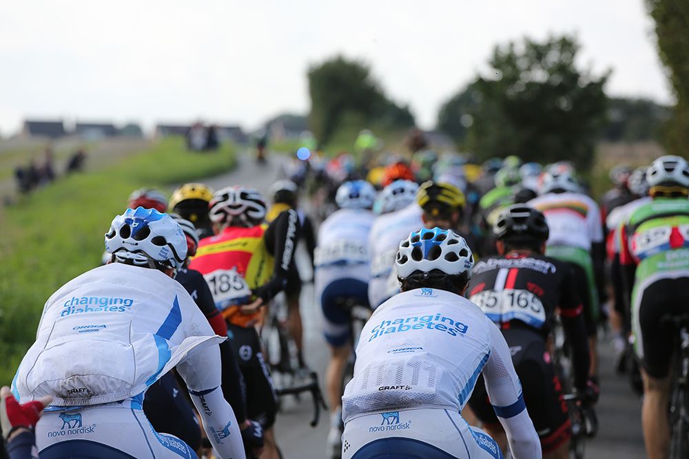 The peloton in action during stage 7
