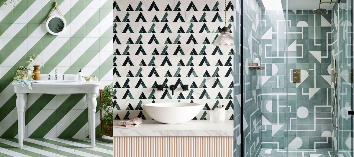 Bathroom Tile Ideas 31 Designs Inspired By Tiles Homes Gardens - What Color Goes Well With Black And White Bathroom Tiles