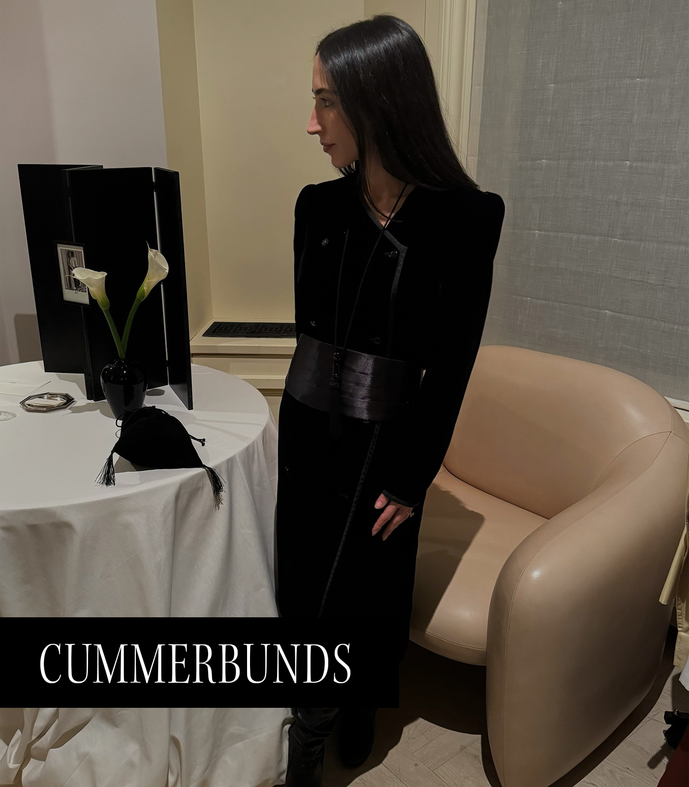 A photo of Alexis Badiyi wearing a cummerbund, one of the top 2026 micro trends.