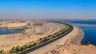 Here we see Egypt's High Dam in Aswan, about 570 miles (920 kilometers) south of the capital Cairo.