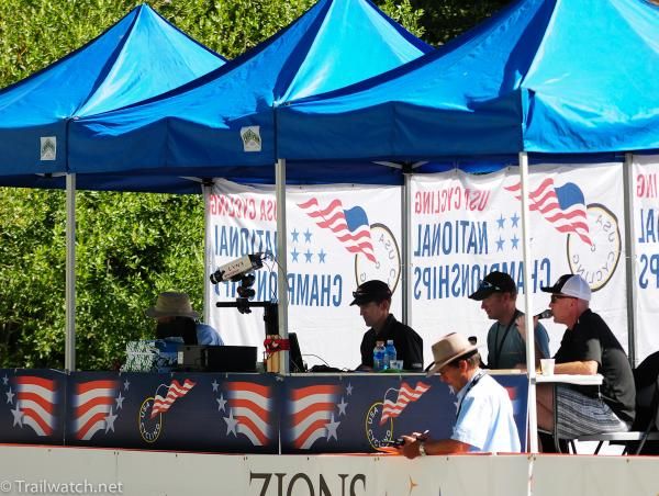 Race announcers Dave Towle and Larry Longo were whipping the crowd into a frenzy as usual