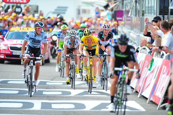 Thomas Voeckler (Europcar) was pleased to finish with the first chase group.