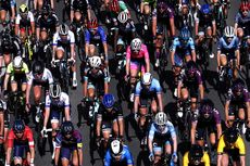  The peloton during the 9th Dwars door Vlaanderen 2021