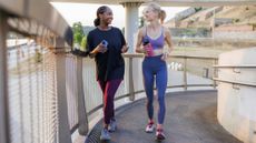 Two women walking