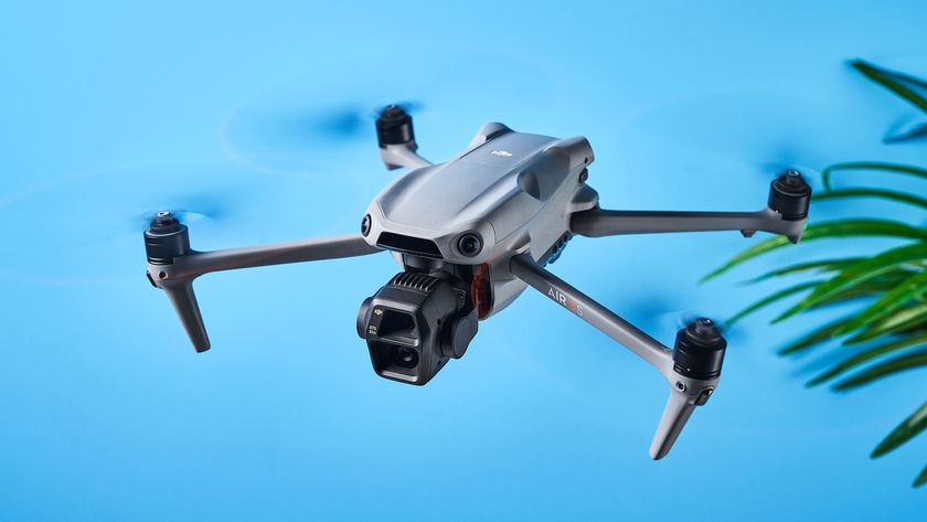 A dark gray DJI Air 3S drone