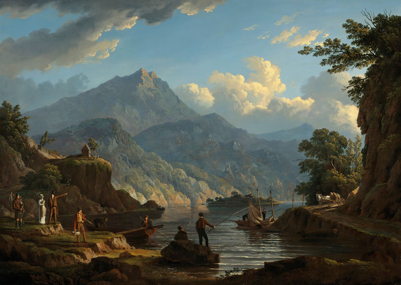 John Knox&#039;s &#039;Landscape with Tourists at Loch Katrine&#039;