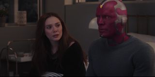 Elizabeth Olsen and Paul Bettany in WandaVision