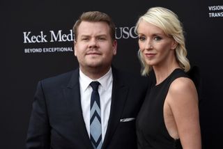 James Corden and wife Julia Carey pose at the Rebels With A Cause Gala in Los Angeles