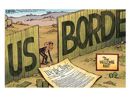 Obama cartoon executive order immigration border