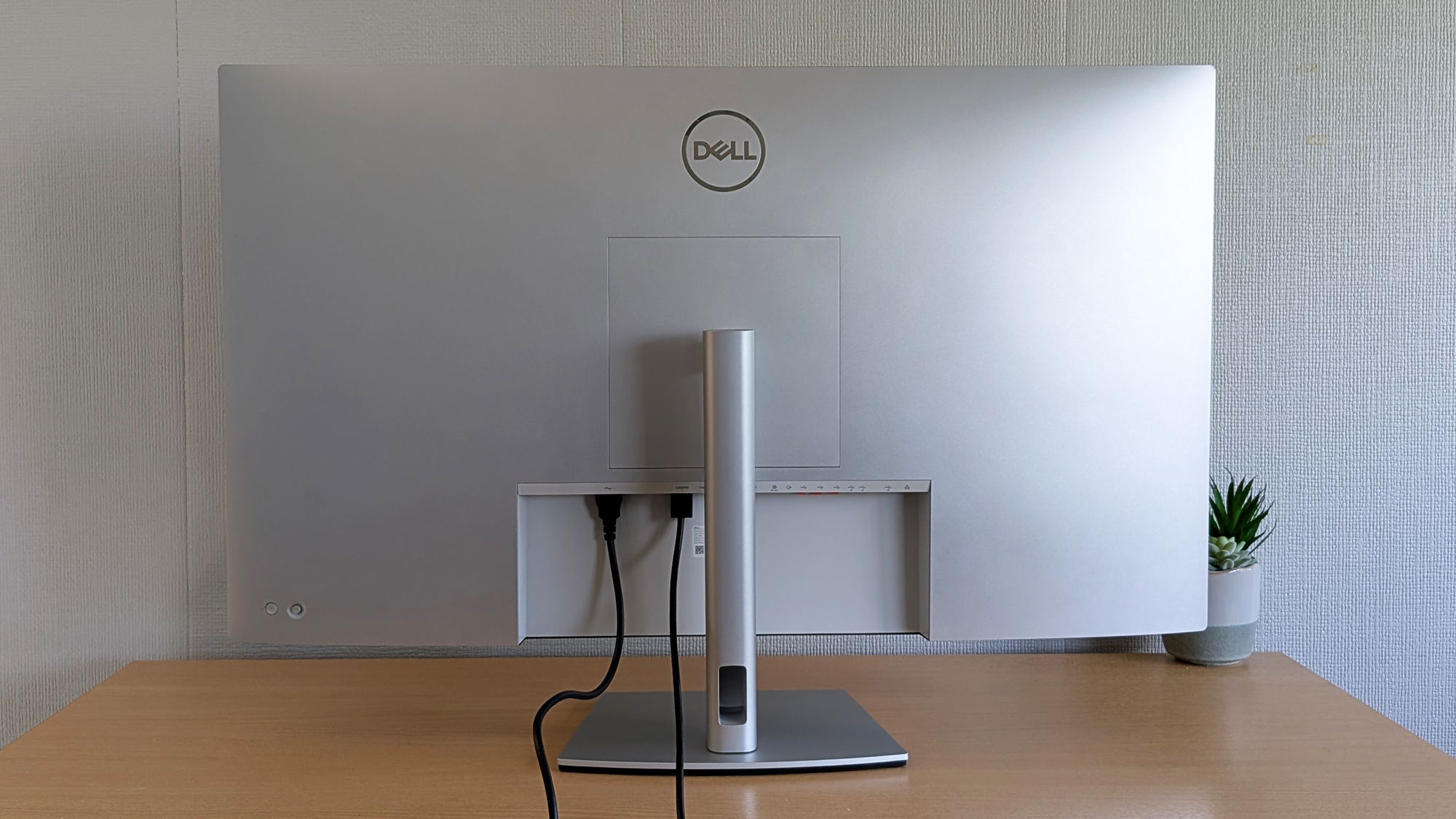 Dell UltraSharp U4323QE monitor from the back
