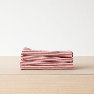 Candy striped linen napkins