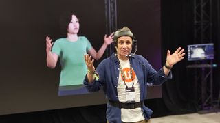 MetaHuman Animator; a man in a film camera and on set