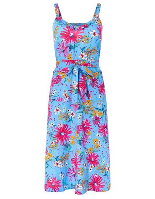 Monsoon Floral linen and organic cotton sundress