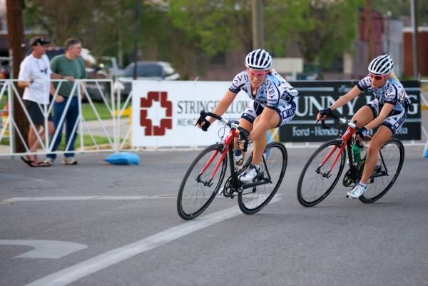The Tibco riders take to the front