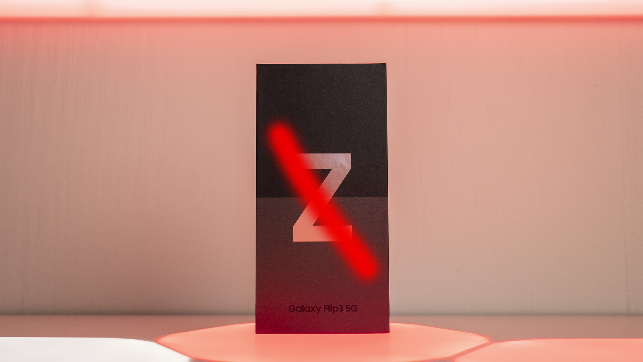 Galaxy Z Flip 3 box with Z removed