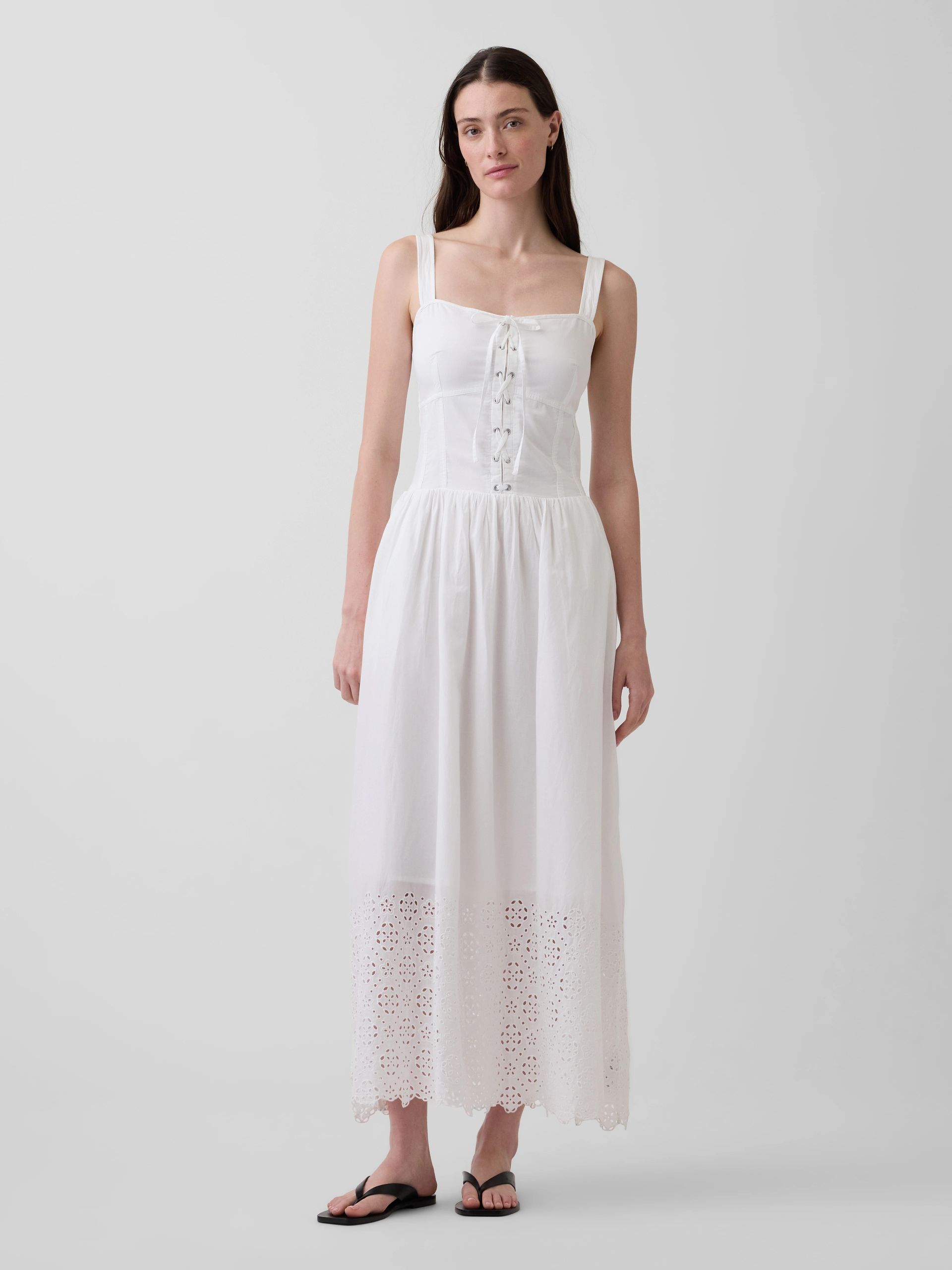 Gap, Lace-Up Corset Maxi Dress
