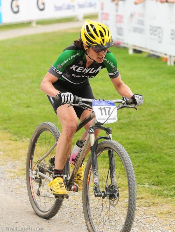 Emily Shields (BMC Project) descending in the woods