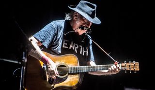 Neil Young performs live at Market Sound in Milan, Italy, on July 18, 2016