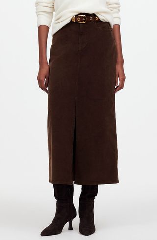 Corduroy Midi Skirt