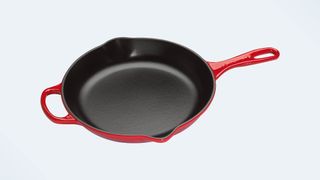 Le Creuset Enameled Signature Cast Iron Skillet in red