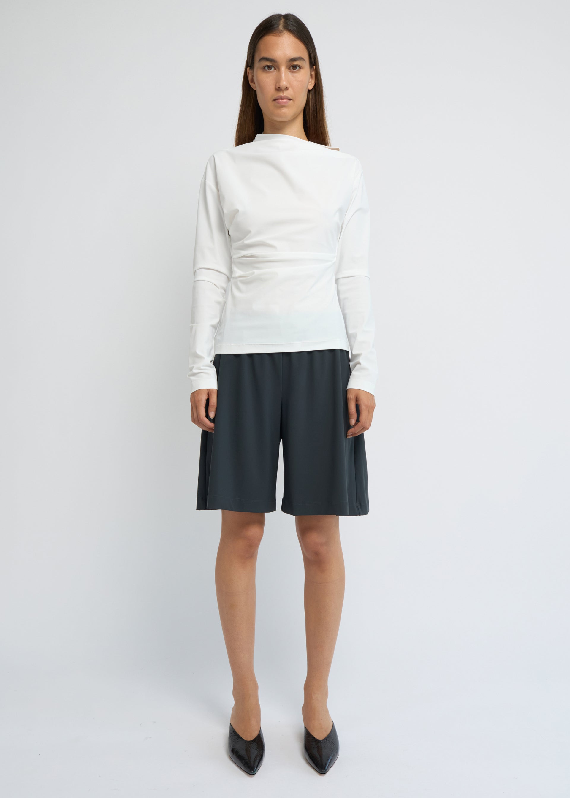 Wide Fit Shorts, Charcoal - Xxs