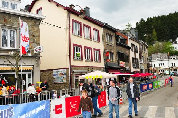 The course goes right through the town of Houffalize at several points.