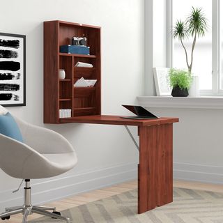 floating desk with hutch