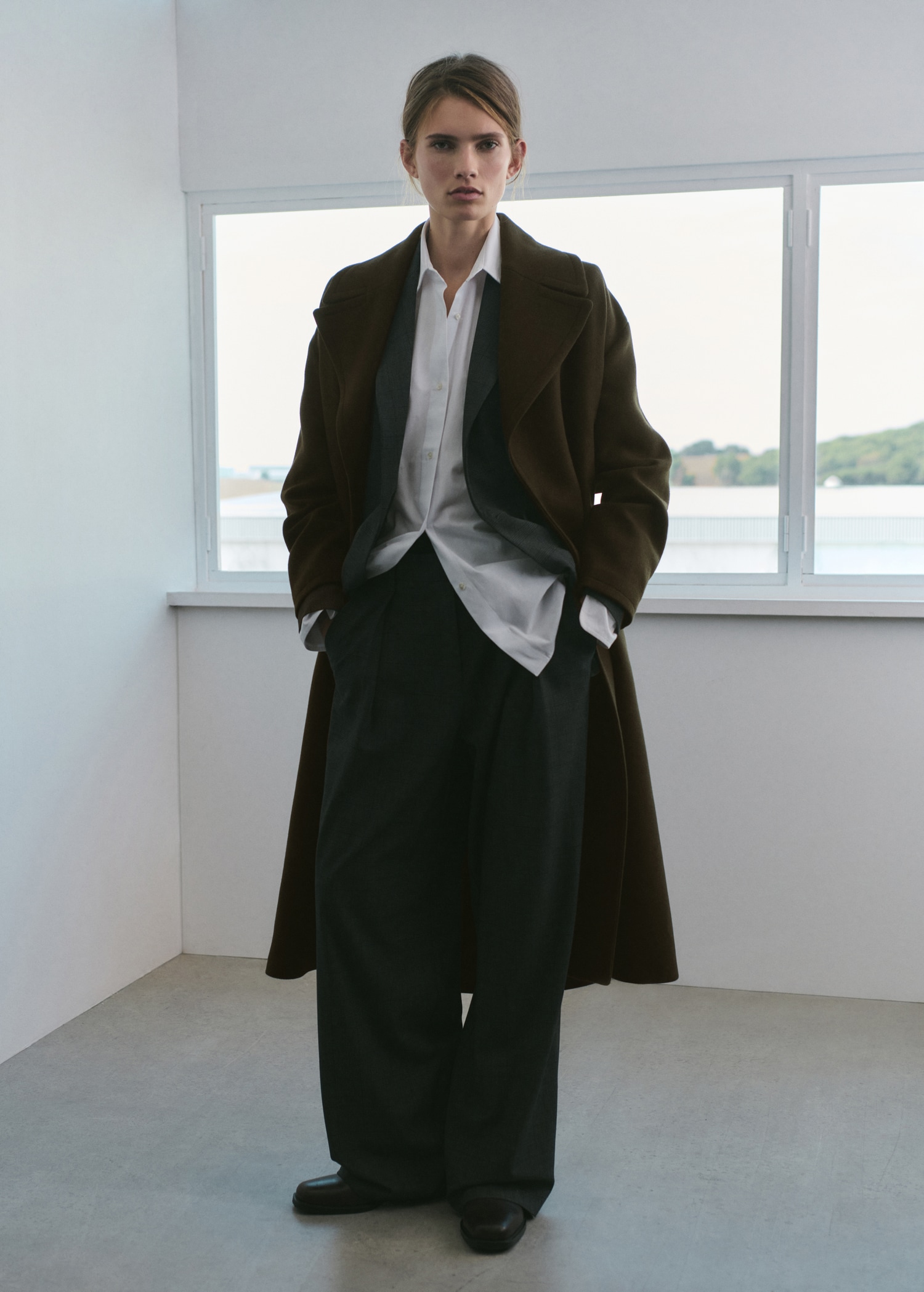 Manteco Wool Coat With Belt - Women | Mango United Kingdom