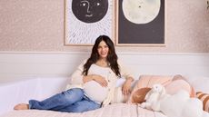 jenna dewan in her nursery designed by crate & kids