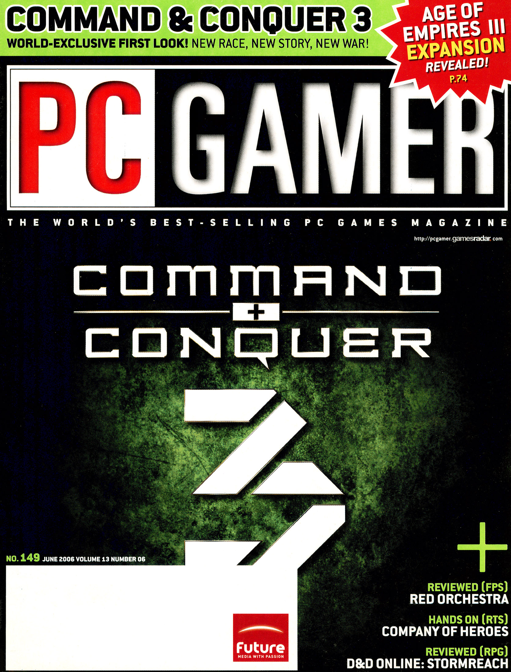 PC Gamer US #149 cover: Command &amp;amp; Conquer 3