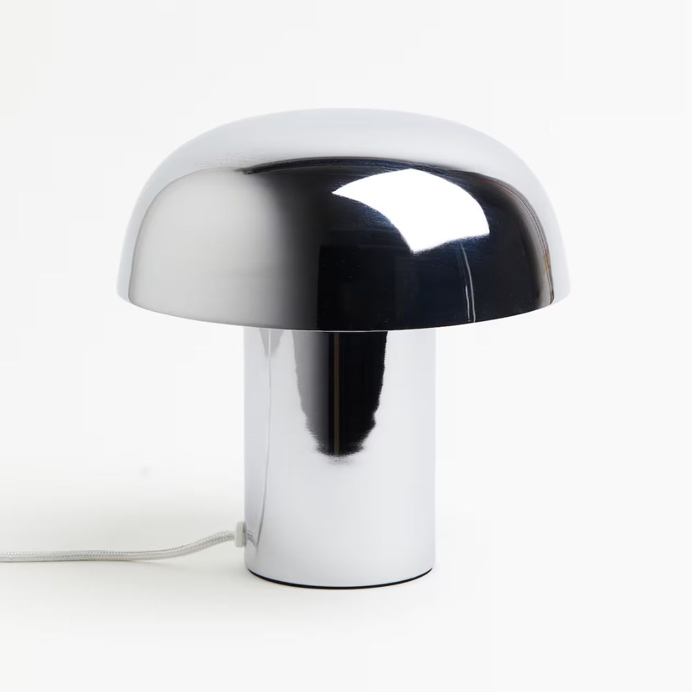 Silver Metal Table Lamp