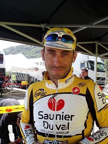 Ruben Lobato Elvira (Saunier Duval - Scott) was glad the previous day's rain had cleared for the time trial.