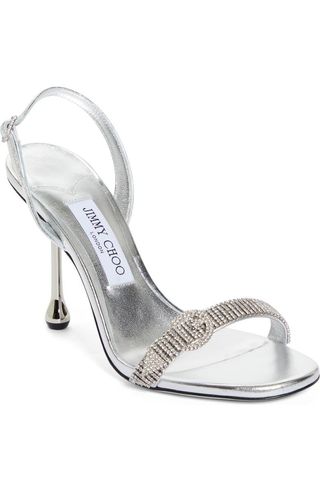 Tabatha Crystal Belt Strap Slingback Sandal