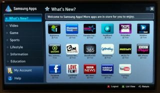 Samsung Smart TV apps